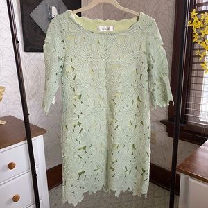Mint green lace dress